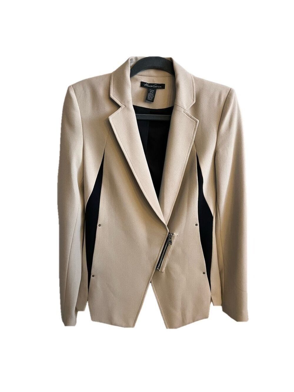 Kenneth Cole colourblock half zip blazer size 6